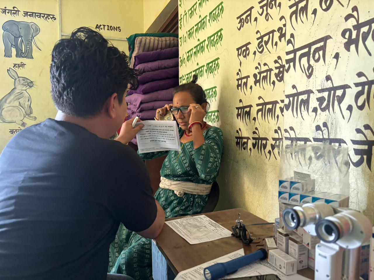 Free Eye screening camp in Chakhel 5, Indrasarobar